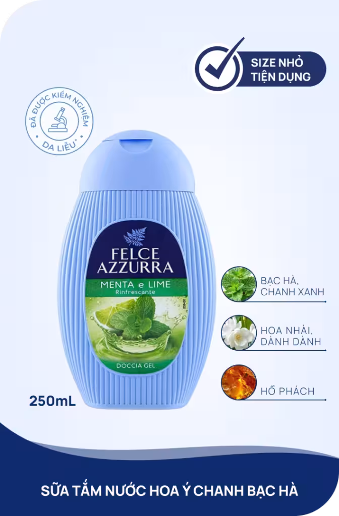 Sữa tắm chanh bạc hà 250